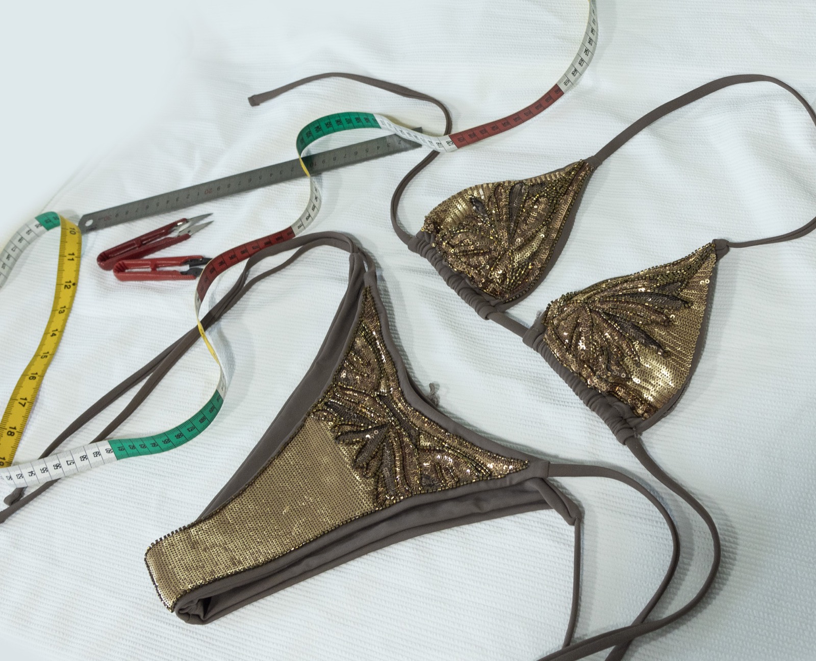 Hand-finished swimwear detail